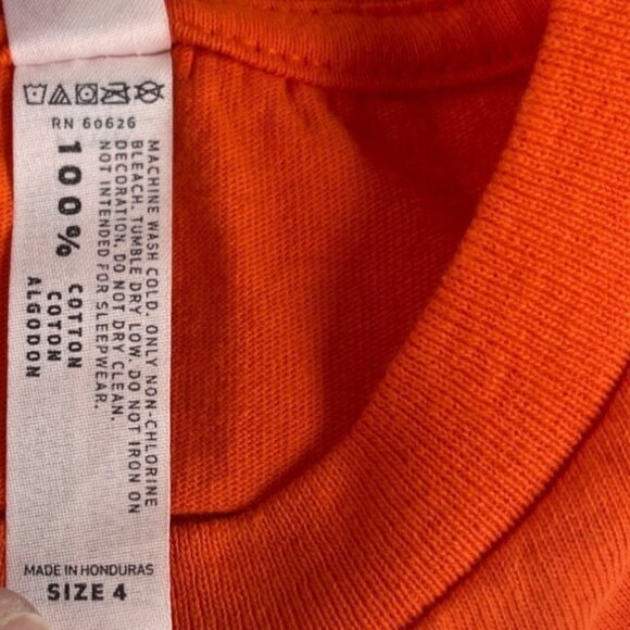 Rabbit Skins Goldfish Swim School Kids Tshirt Kids Size 4 Orange - Picture 5 of 5